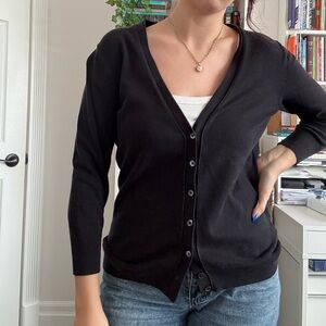 Jacob Black Fitted Button-Up Cardigan